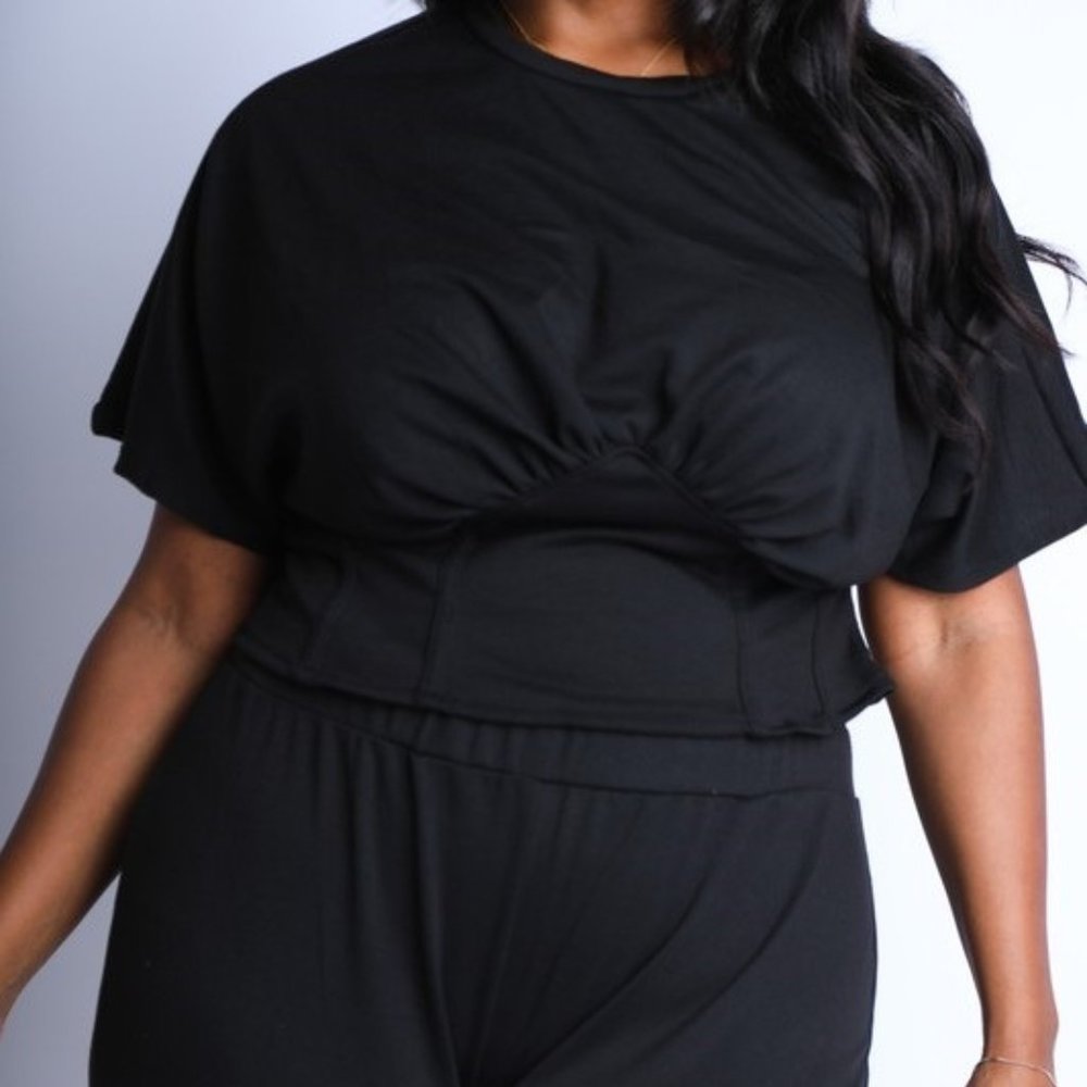 Corset Top and Biker Short Set